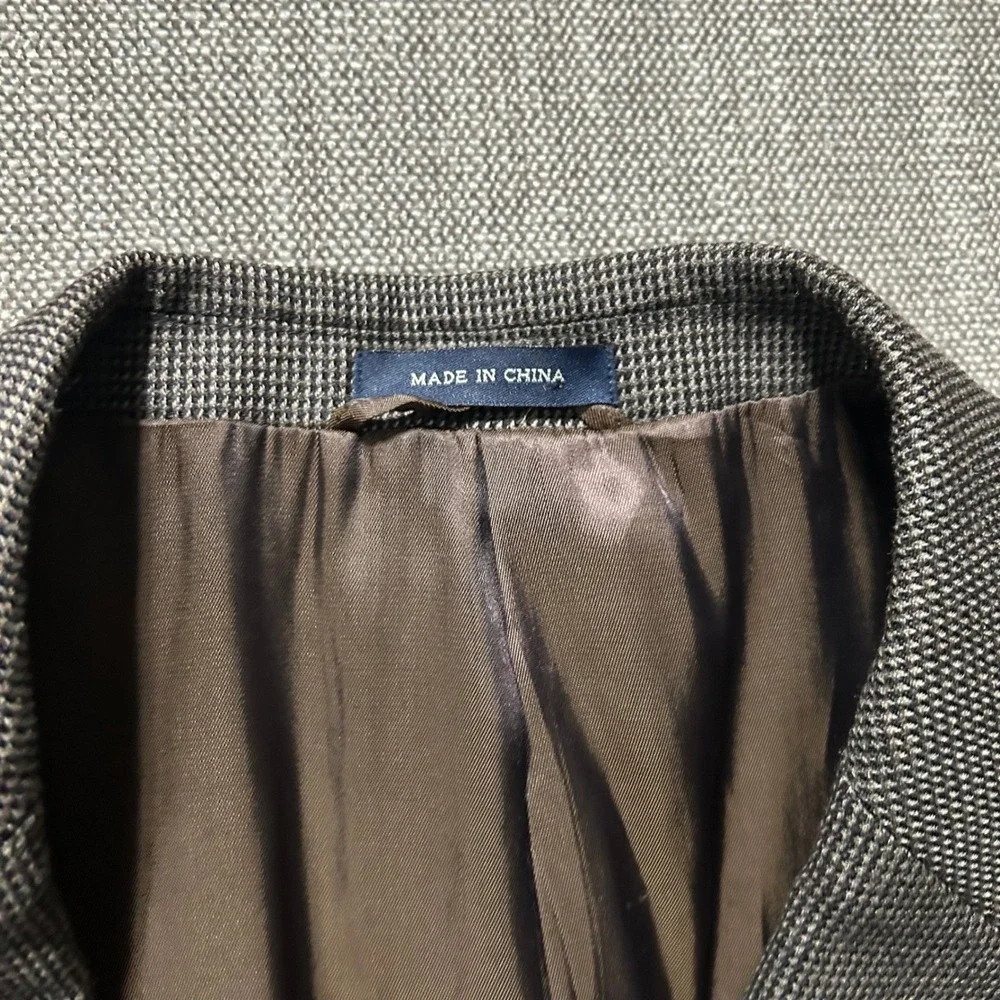 Ralph Lauren Blazer Mens 42R Brown Grey Micro Check Two Button Sport Coat